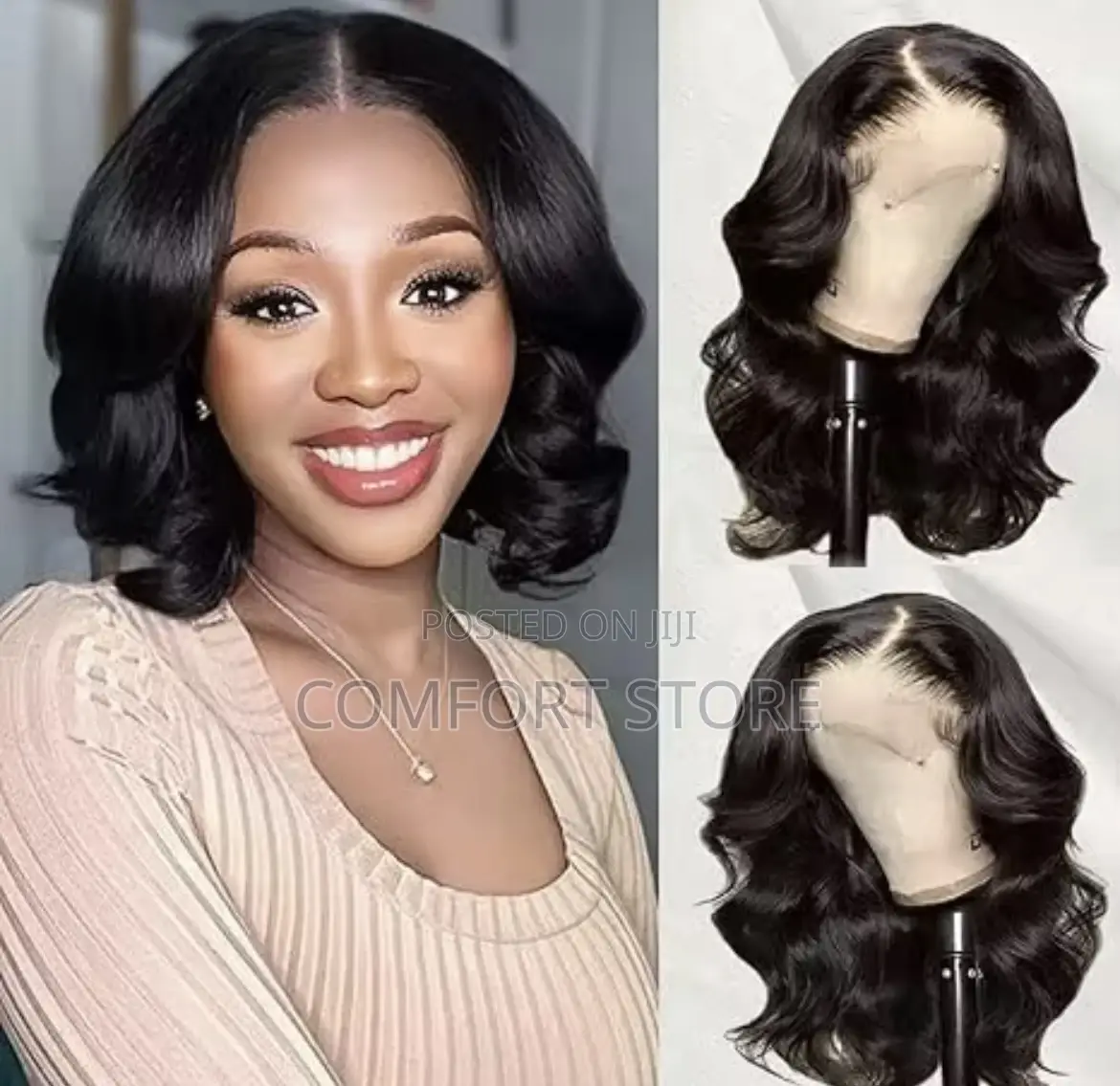 13*4 Body 16 Inch Ear to Ear Full Lace Closure Human Hair Wigs