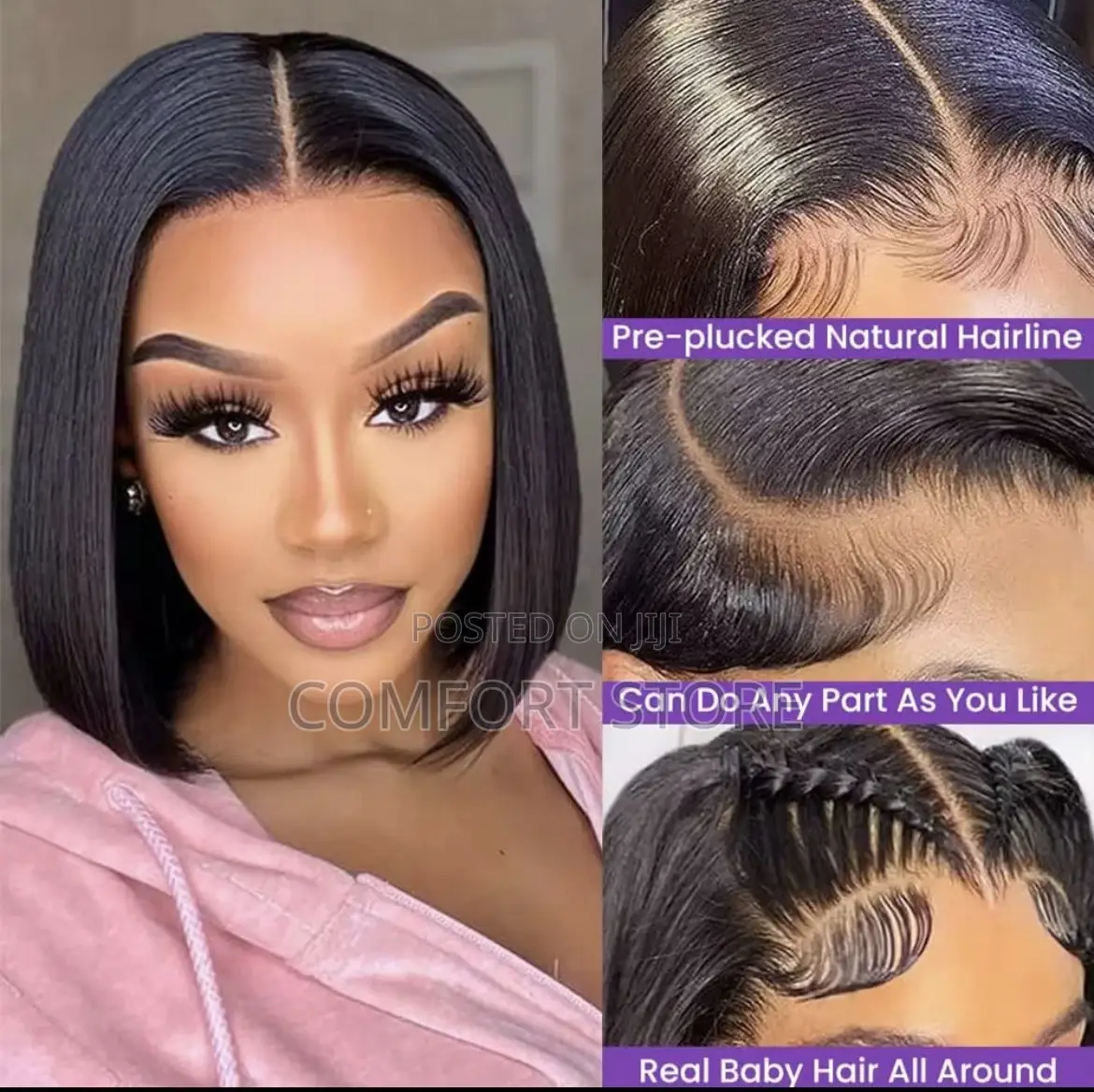 13*4 Bob 10 Full Lace Closure Human Hair Wigs