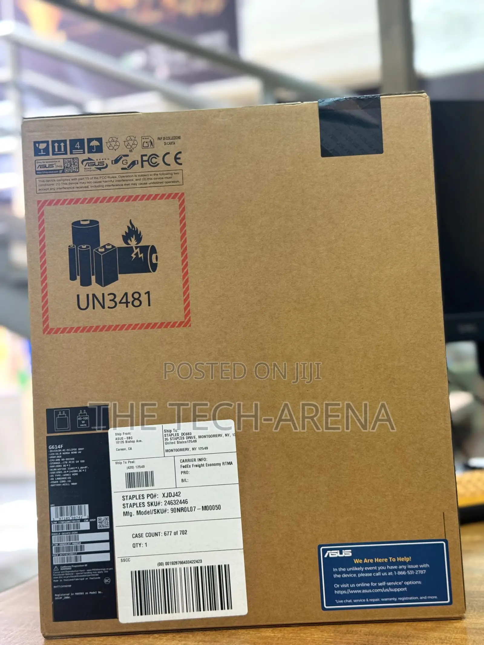 New Laptop Asus ROG Strix G16 G614 16GB AMD Ryzen 9 SSD 1T