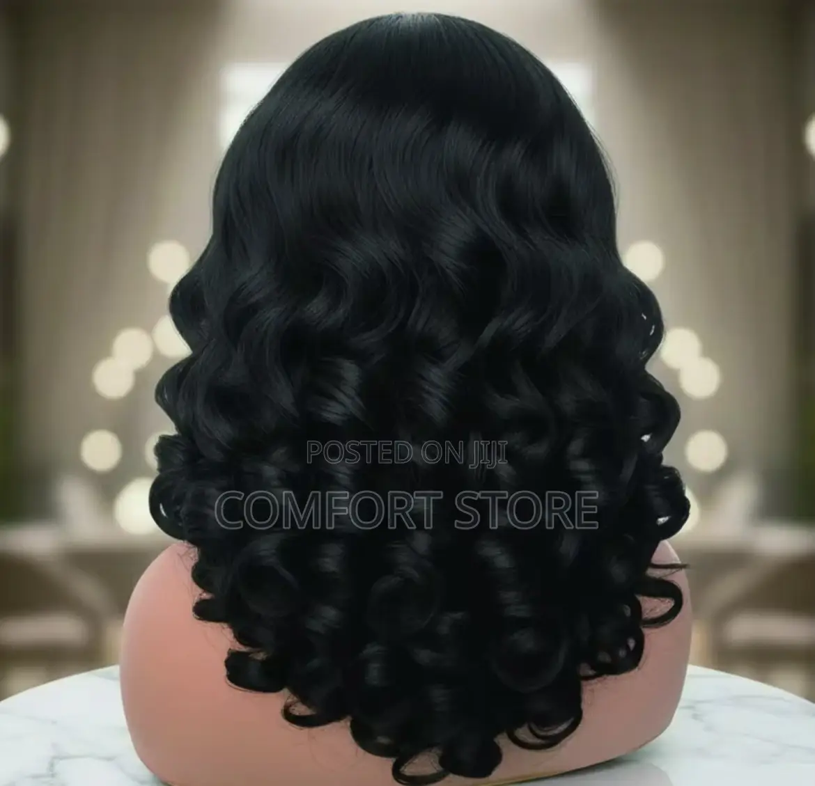 13*4 Bounce Wig Black Human Hair