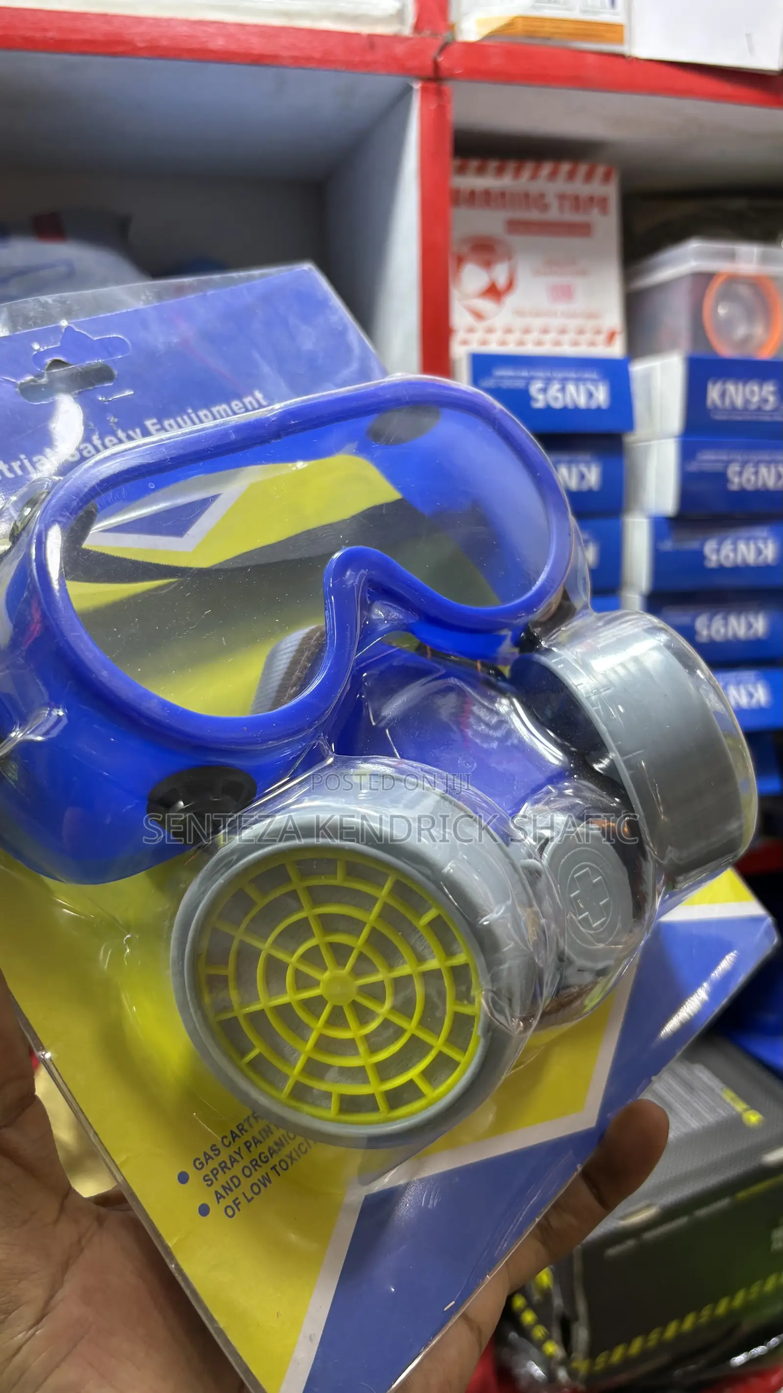 Respirator Safety Mask With Protective Goggles