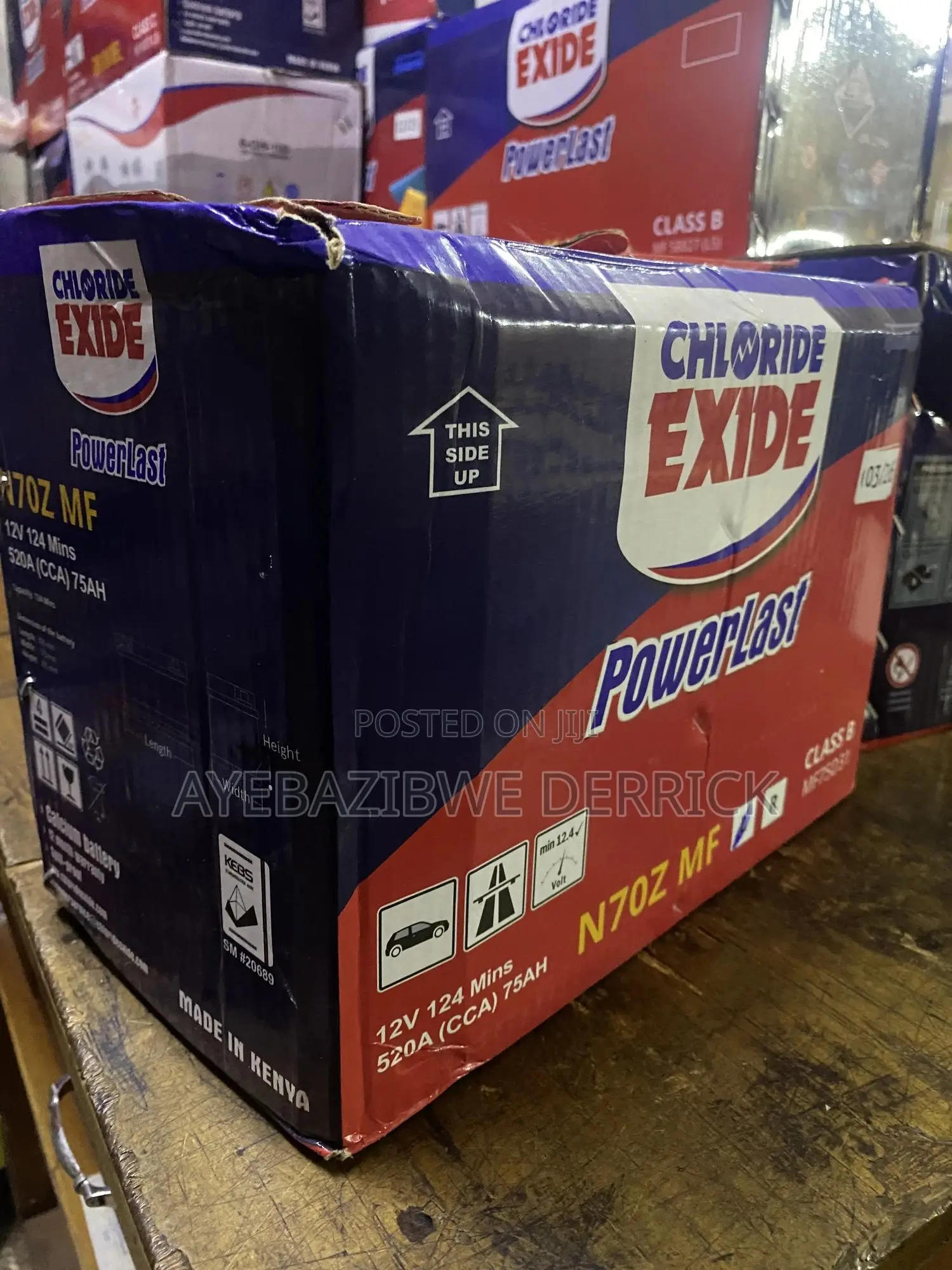 N70z Battery Chloride Exide Powerlast
