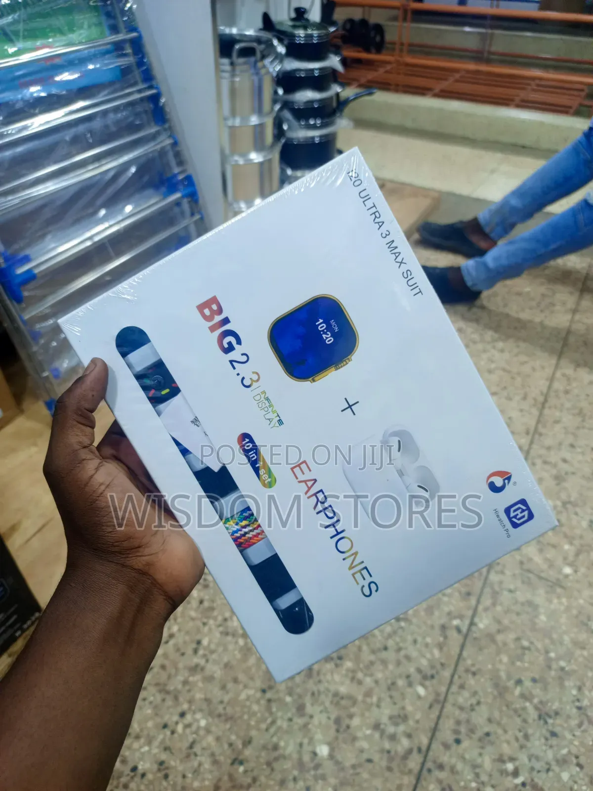 I20 Ultra 3 Max Suit, 10-in-1 Smartwatch Combo Set.