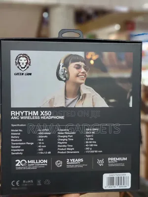 Green Lion Rhythm X50 Anc Wireless Headphone.