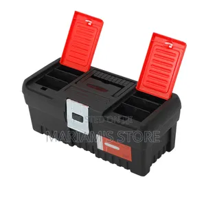 Wiseup Brand Plastic Toolboxes Featuring a Black and Red 14""