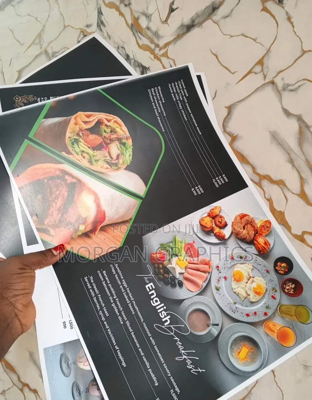Branded Menu and Covers