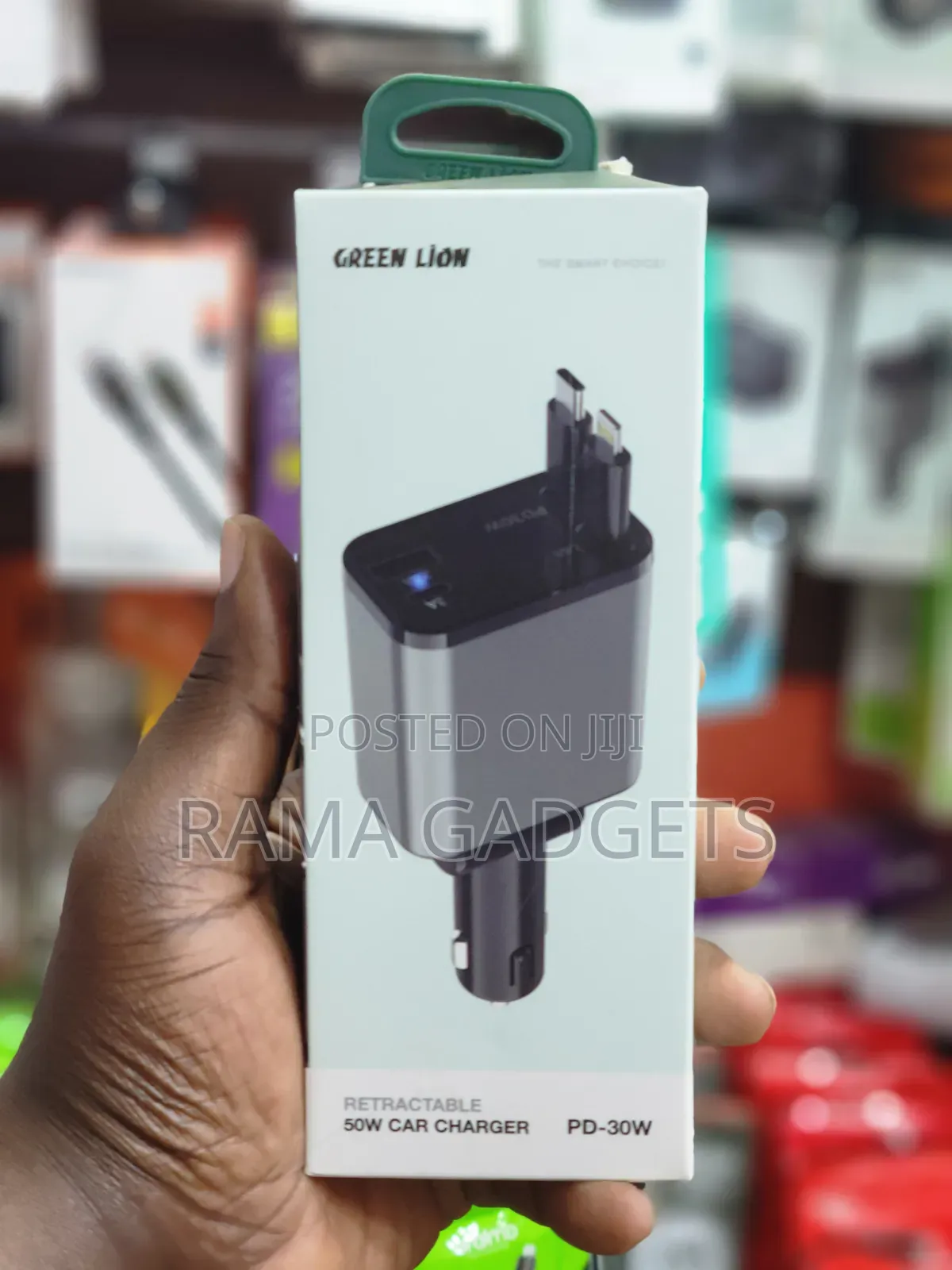 Green Lion Retractable 30w Car Charger,