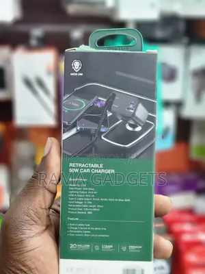 Green Lion Retractable 30w Car Charger,