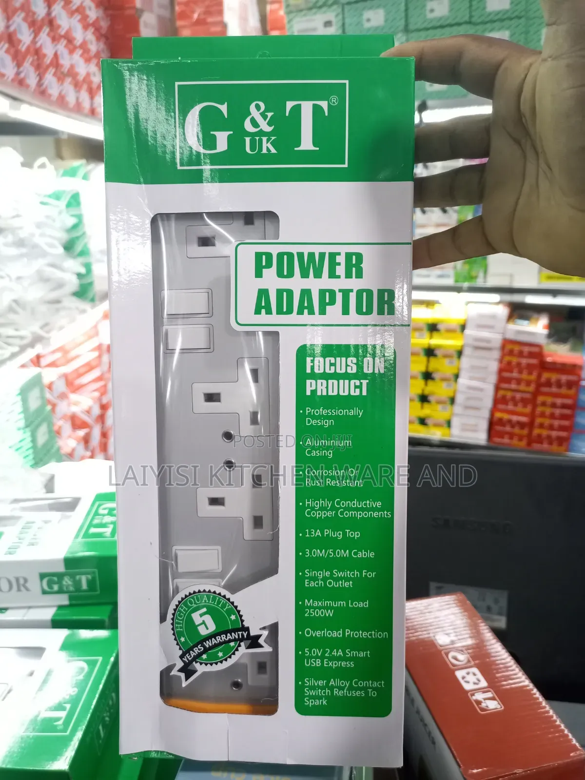 Heavy-duty 4-way Power Adapter - Extension For High-power Appliances
