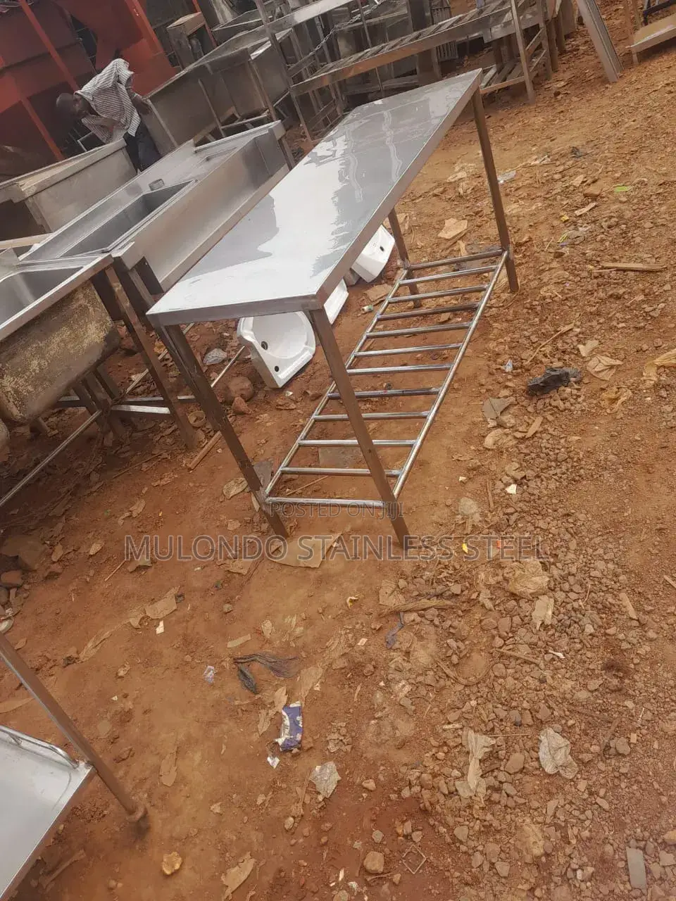1_ Tray Stainless Working Table