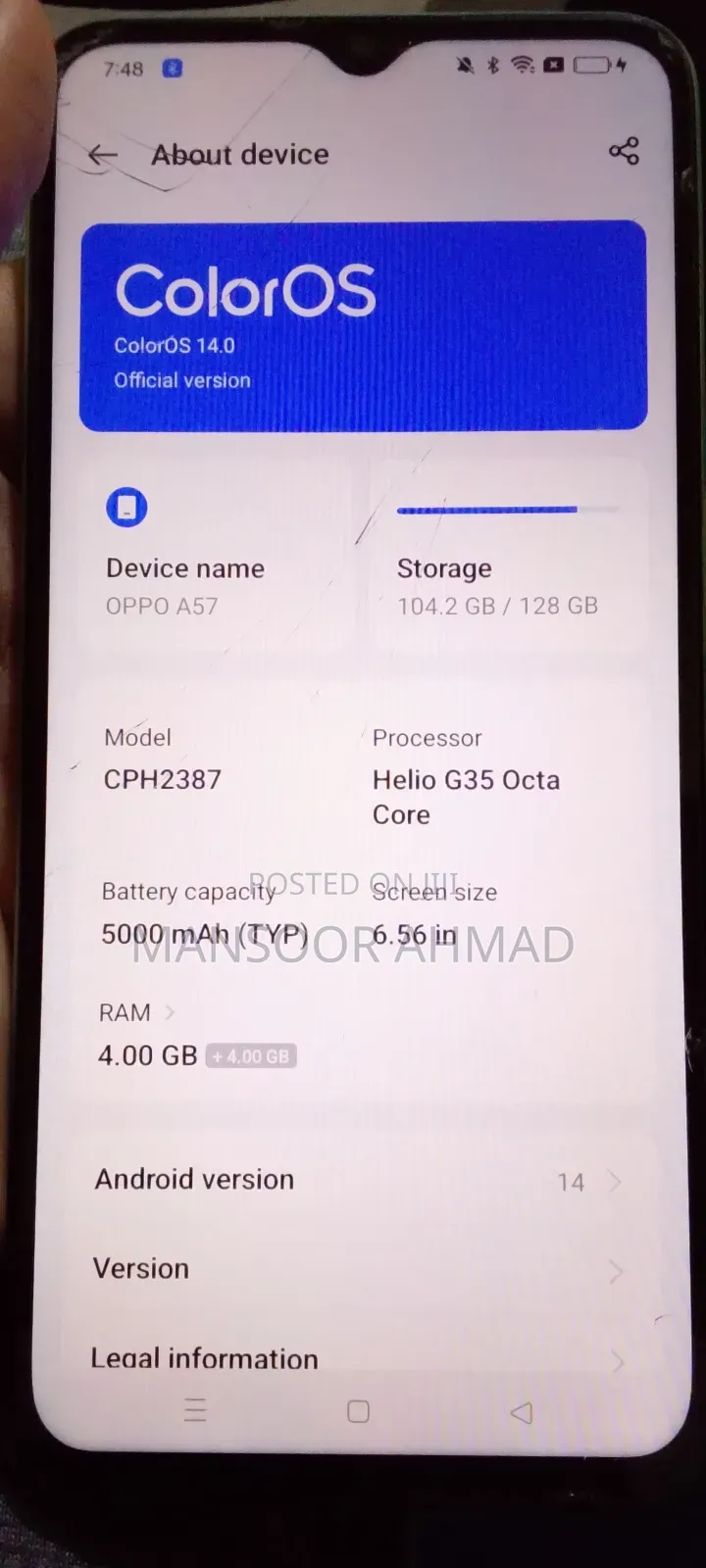 Oppo A57 128 GB Green