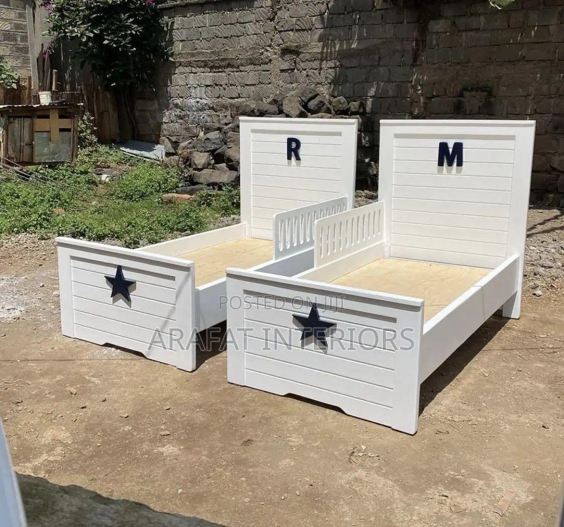 White Twin Beds in 3x6