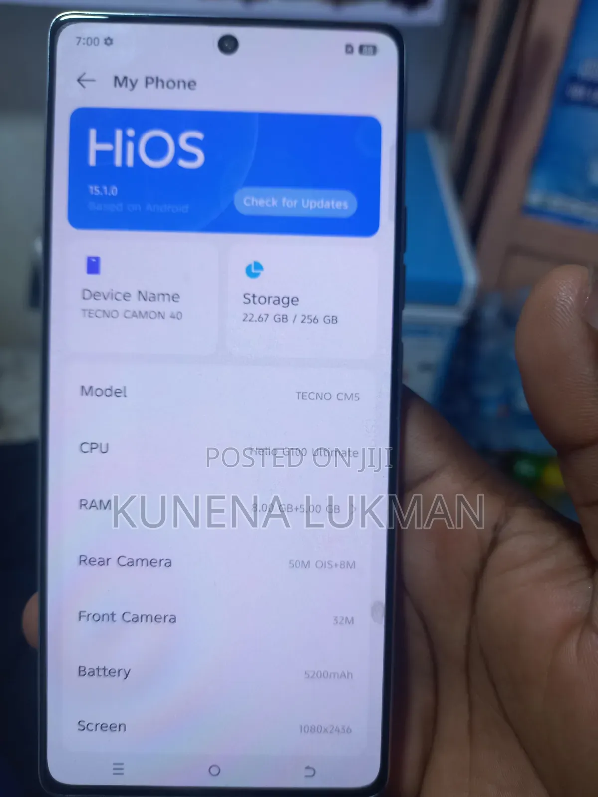 Tecno Camon 40 256 GB Gray