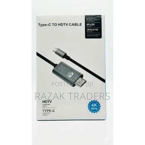  Usb-C Type C to Hdmi HDTV Cable Used to Connect Devices