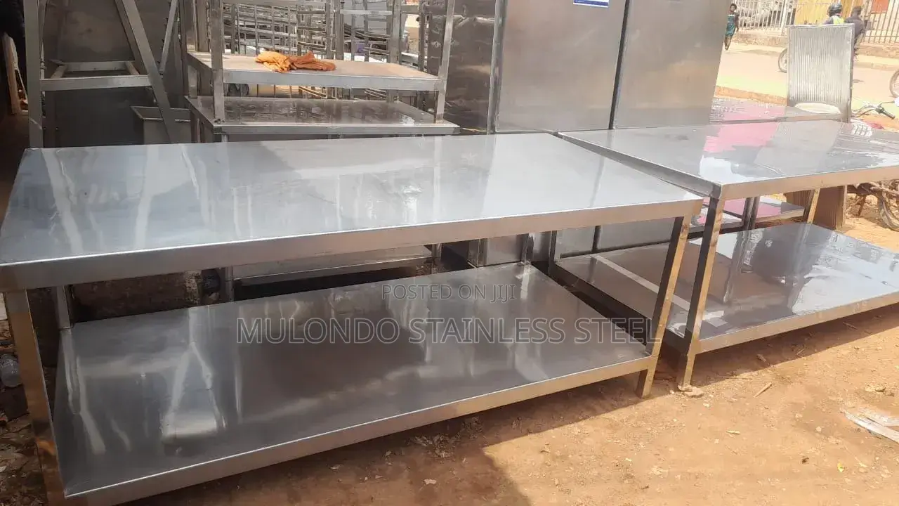 Commercial Stainless Steel Working Table Double Tray