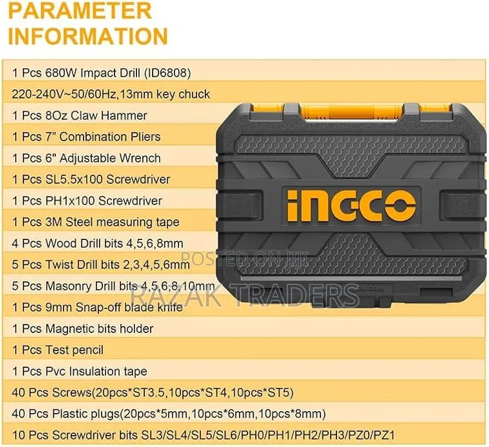 Ingco 115 PCS Tools Set - Hkthp11151