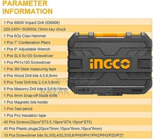 Ingco 115 PCS Tools Set - Hkthp11151