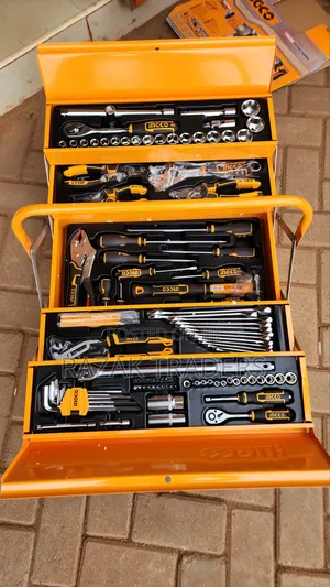 Ingco/ Metal Tool Box Set With 59pcs Hand Tools Set