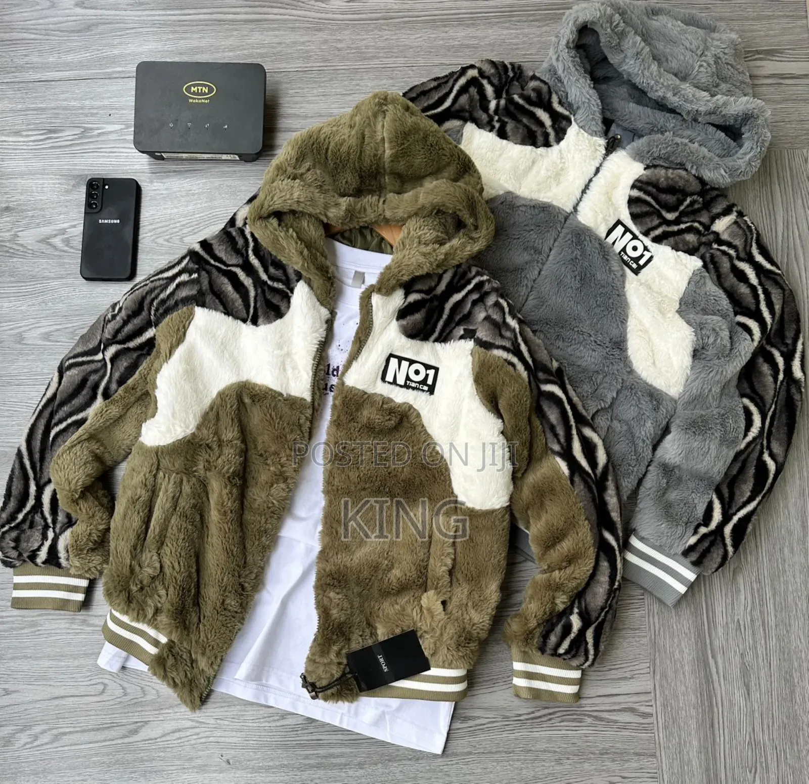 Cozy, Brown and White Faux Fur Hoodie