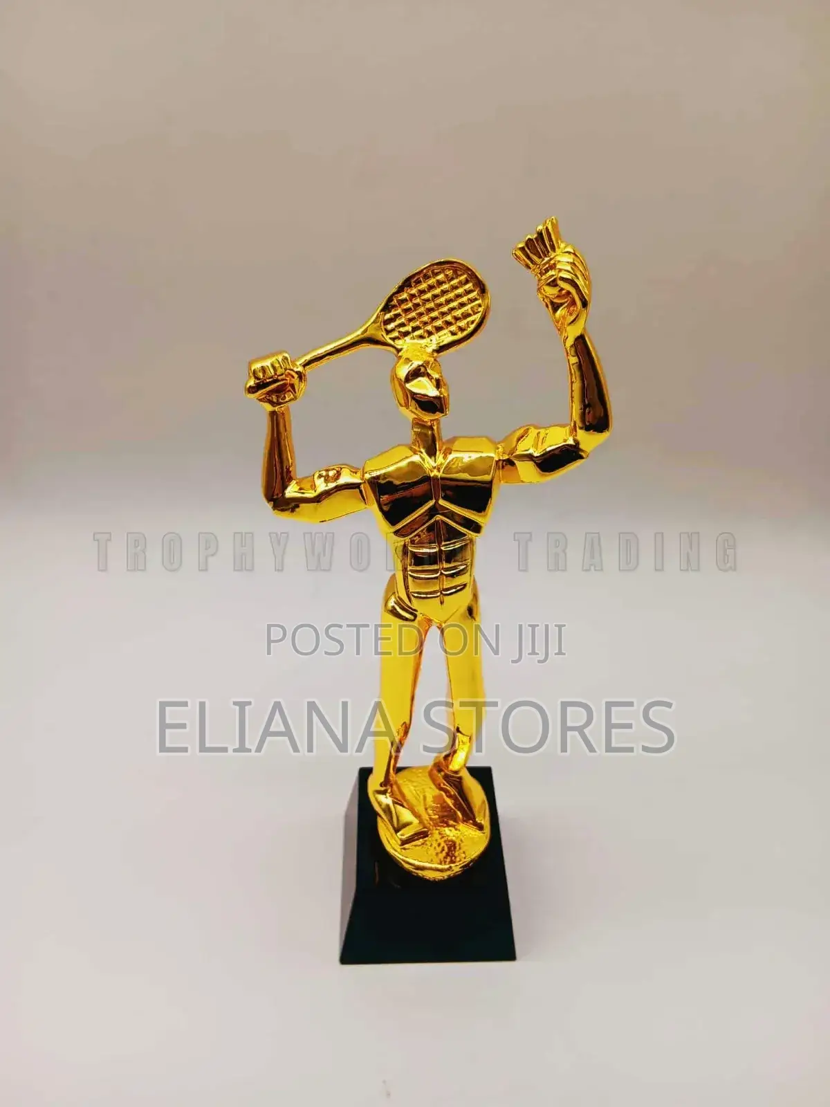 Golden Badminton Human Figure Trophy