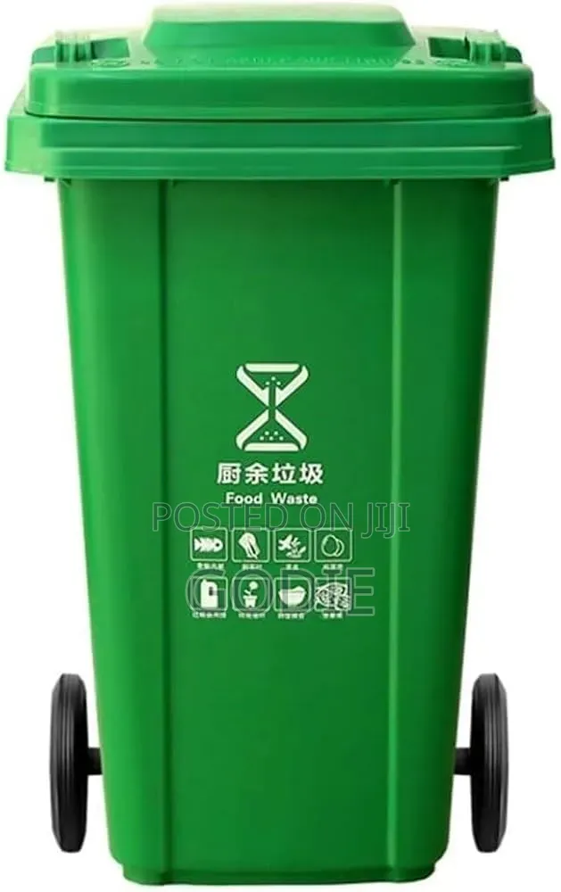 120l Commercial-grade, Green Outdoor Trash Can Designed For Food Waste