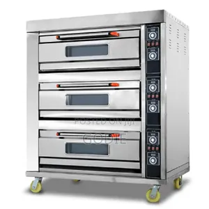 Commercial Baking Gas Oven With 3 Deck and 6 Trays