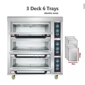 Commercial Electric Baking Oven 3 Decks 6 Trays