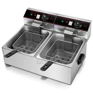 12 Commercial Double Tank Electric Deep Fryer.