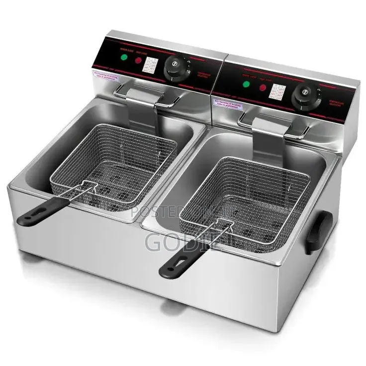 12 Commercial Double Tank Electric Deep Fryer.