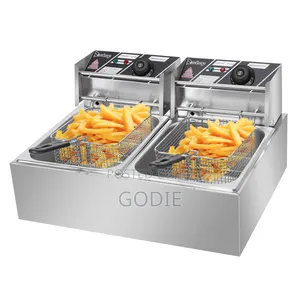 12 Commercial Double Tank Electric Deep Fryer.