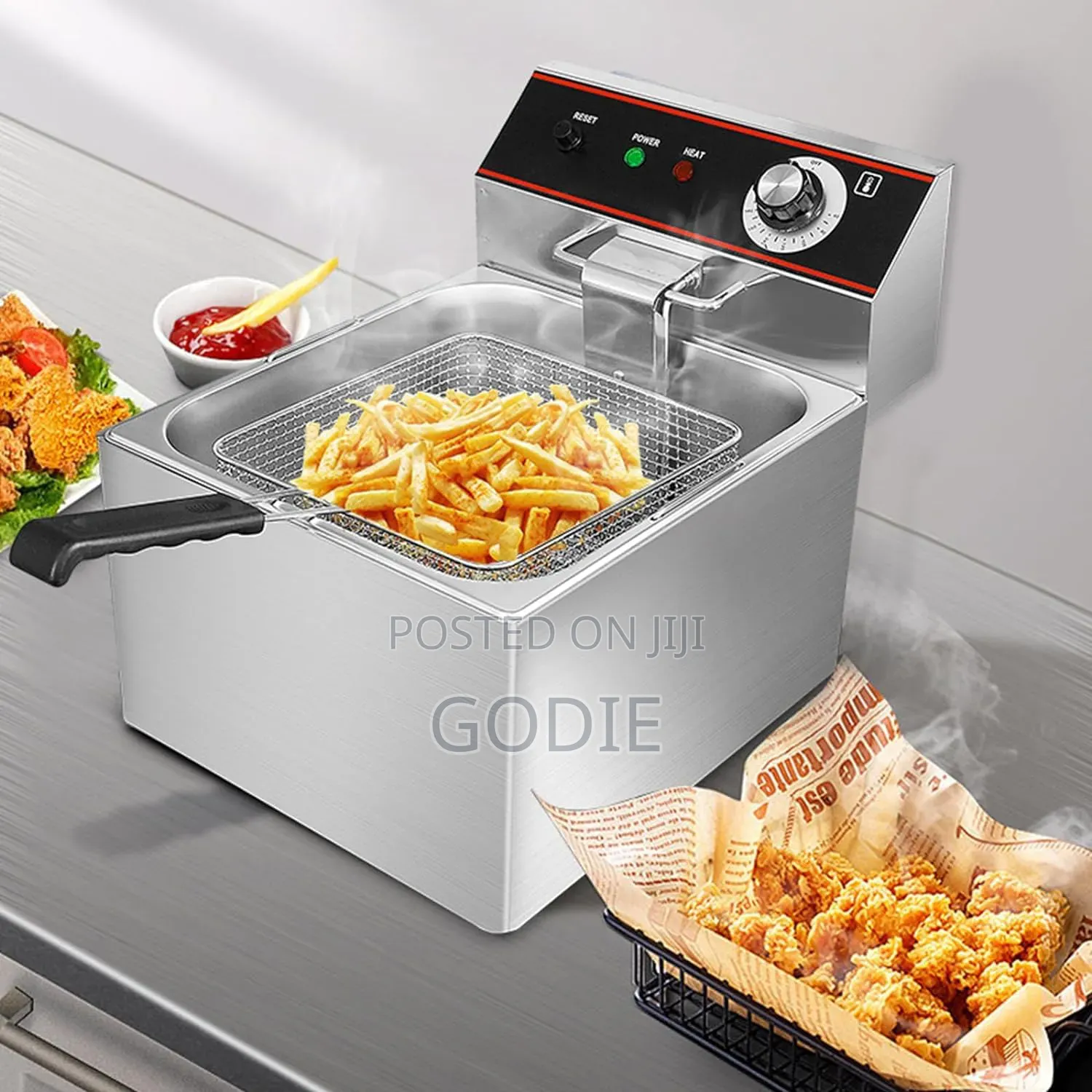 Electric Countertop Single Deep Fryer Made for Commercial or Home Use