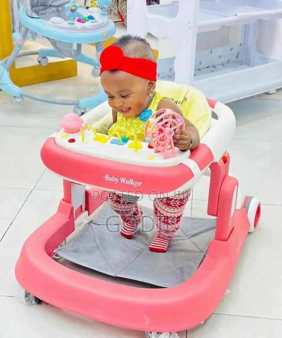 Baby Multifunctional Musical Walker-pink