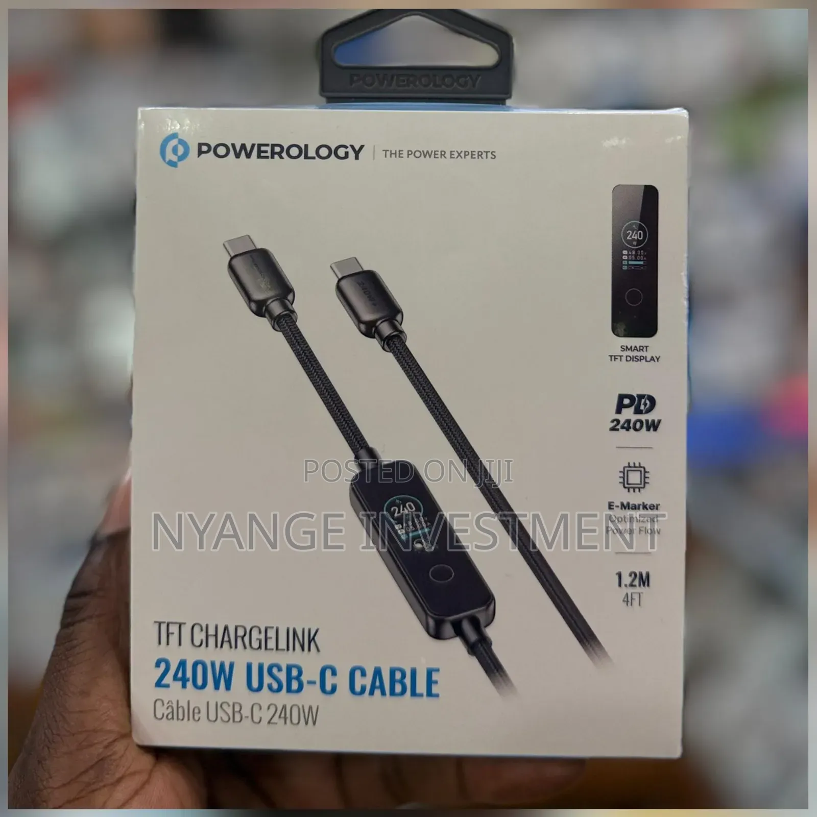 Powerology TFT Chargelink 240w Usb-C Cable -