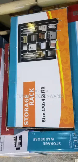 Portable Wardrobe Storage Racker 4 Collumn
