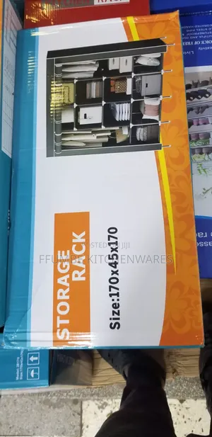 Portable Wardrobe Storage Racker 4 Collumn