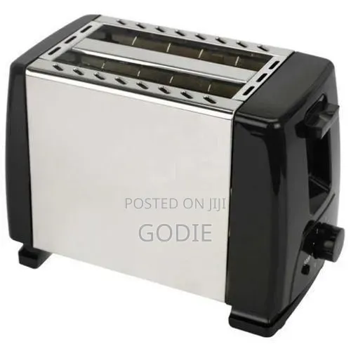 Hoffmans 2 Slice Bread Toaster - Silver Black