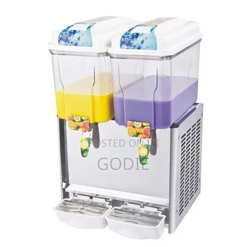 Commercial Cold Beverage Juice Double Dispenser .