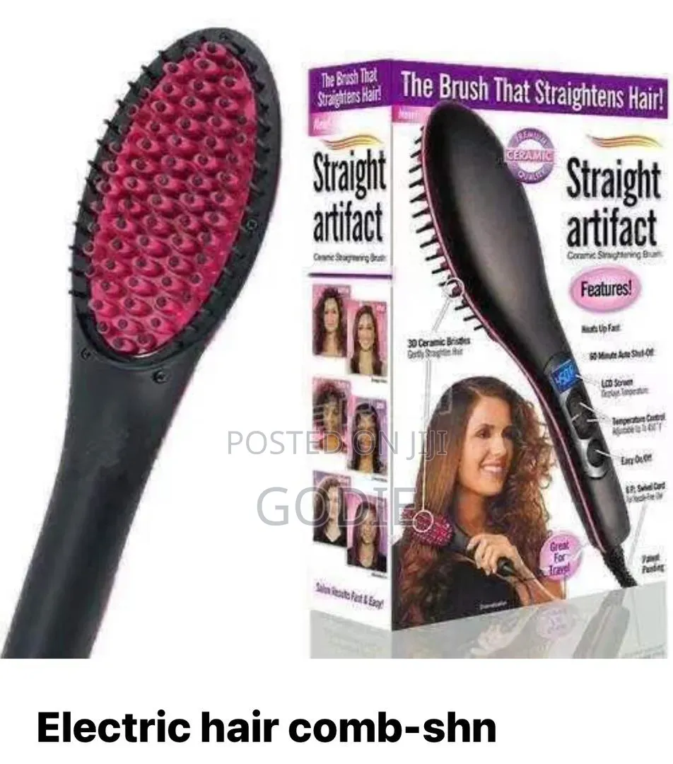 Electric Hair Heating Brush Hot Straightener