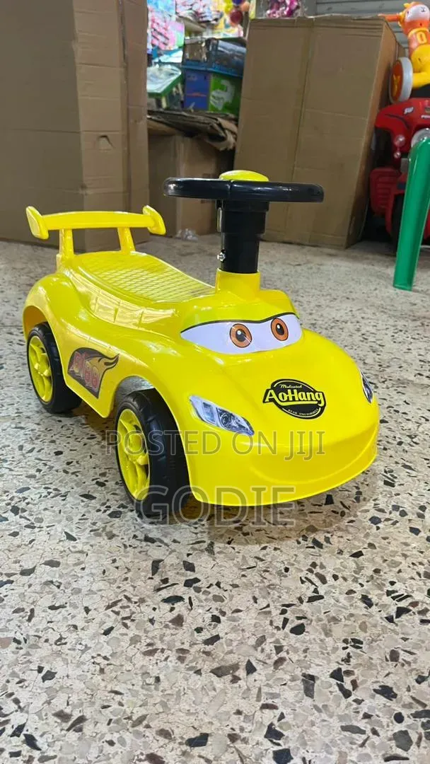 Children's Yellow Foot-to-floor Ride-on Toy Car,