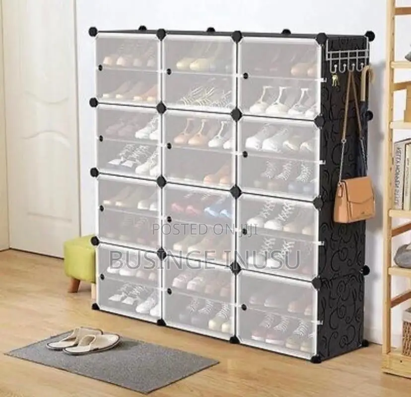Brand New 12door Plastic Shoerack Capacity 48pairs Available