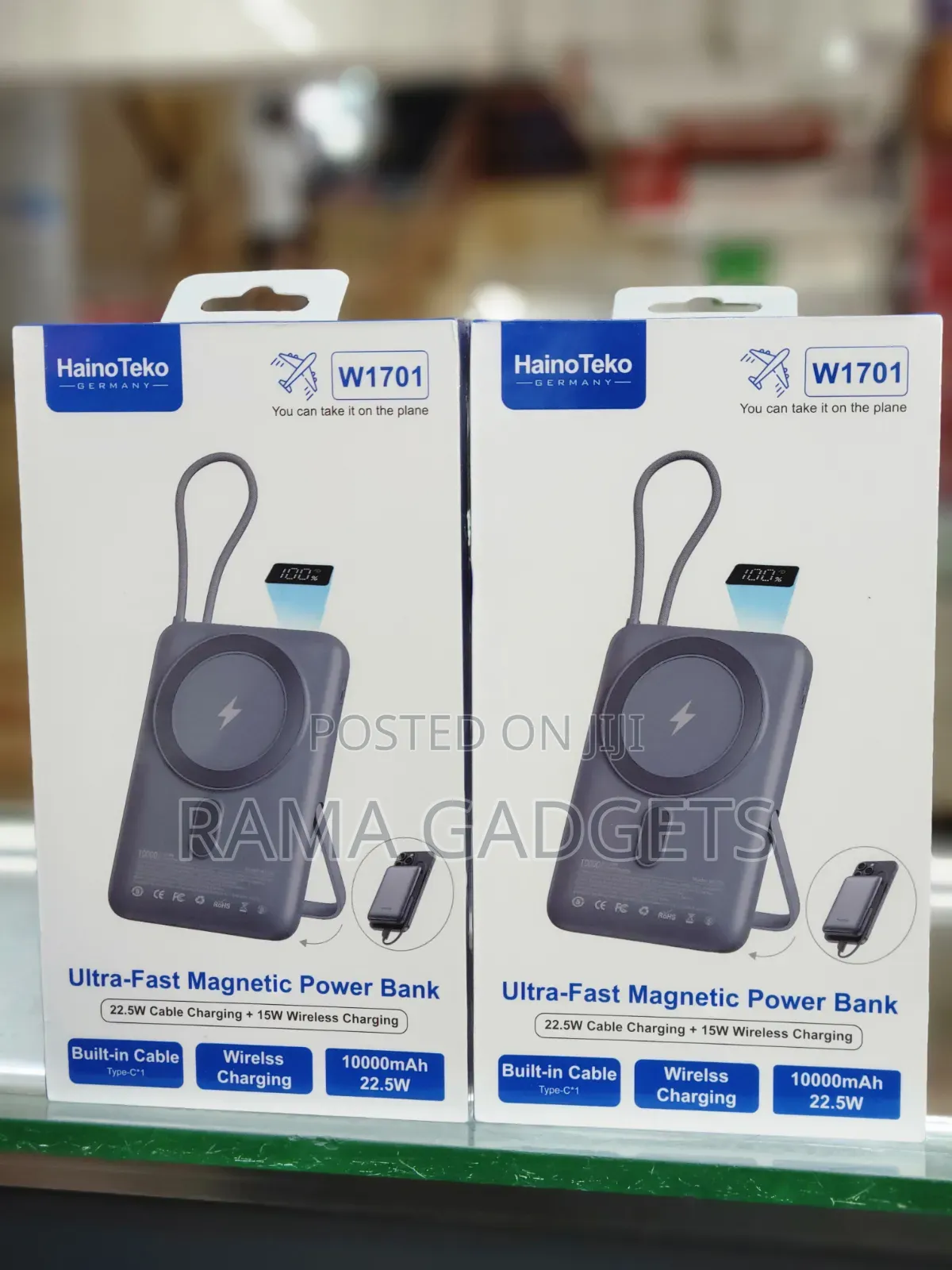 Hainoteko W1701 Ultra-Fast Magnetic Power Bank. 10000amh