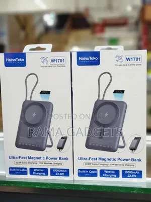 Hainoteko W1701 Ultra-Fast Magnetic Power Bank. 10000amh