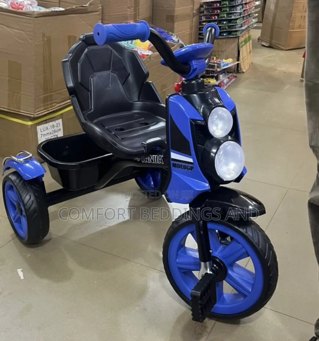 Double Touch Tricycle Blue 1-4 Years
