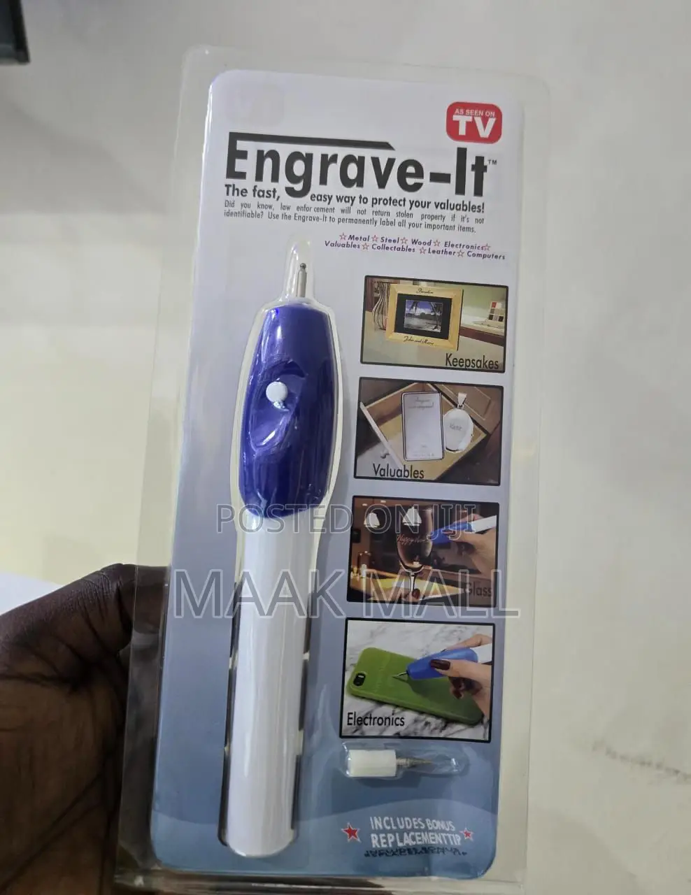 Battery Powered Engraving Pen With 2 Tips / Carving Pen