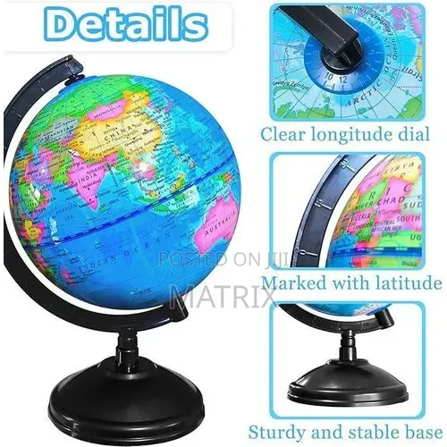 Geographic World Globe,Kids Educational Globes With Stand,