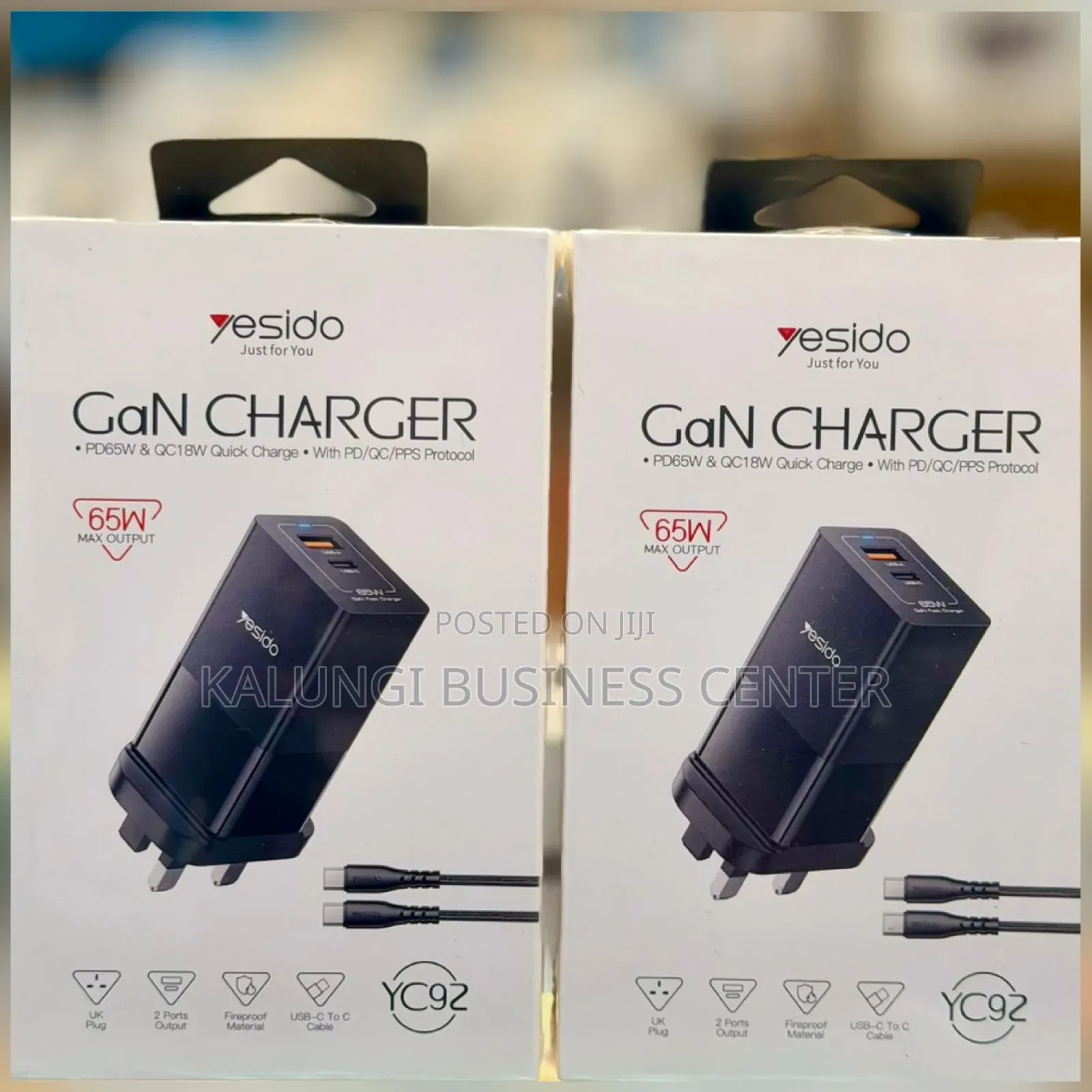Fast Charger 65w Yesido Gan Fast Charger