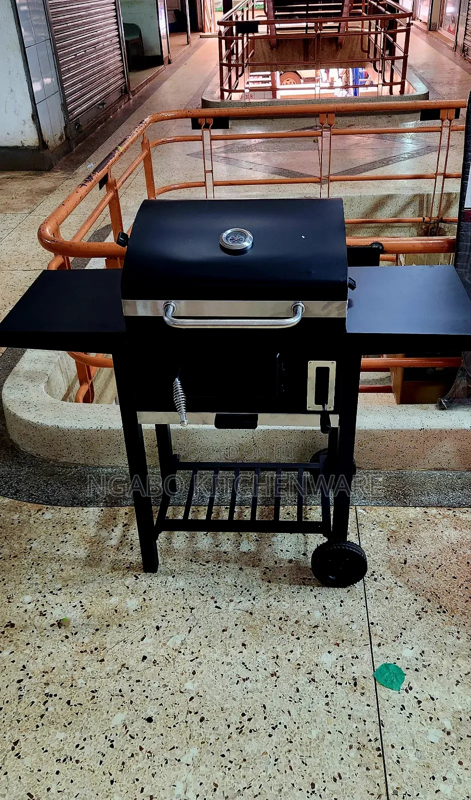 Outdoor BBQ Charcoal Grill Trolley