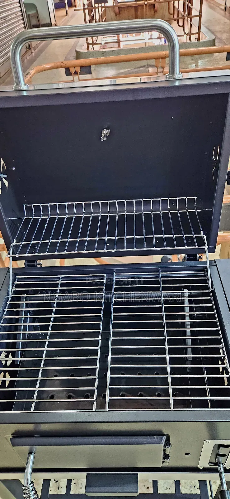 Outdoor BBQ Charcoal Grill Trolley