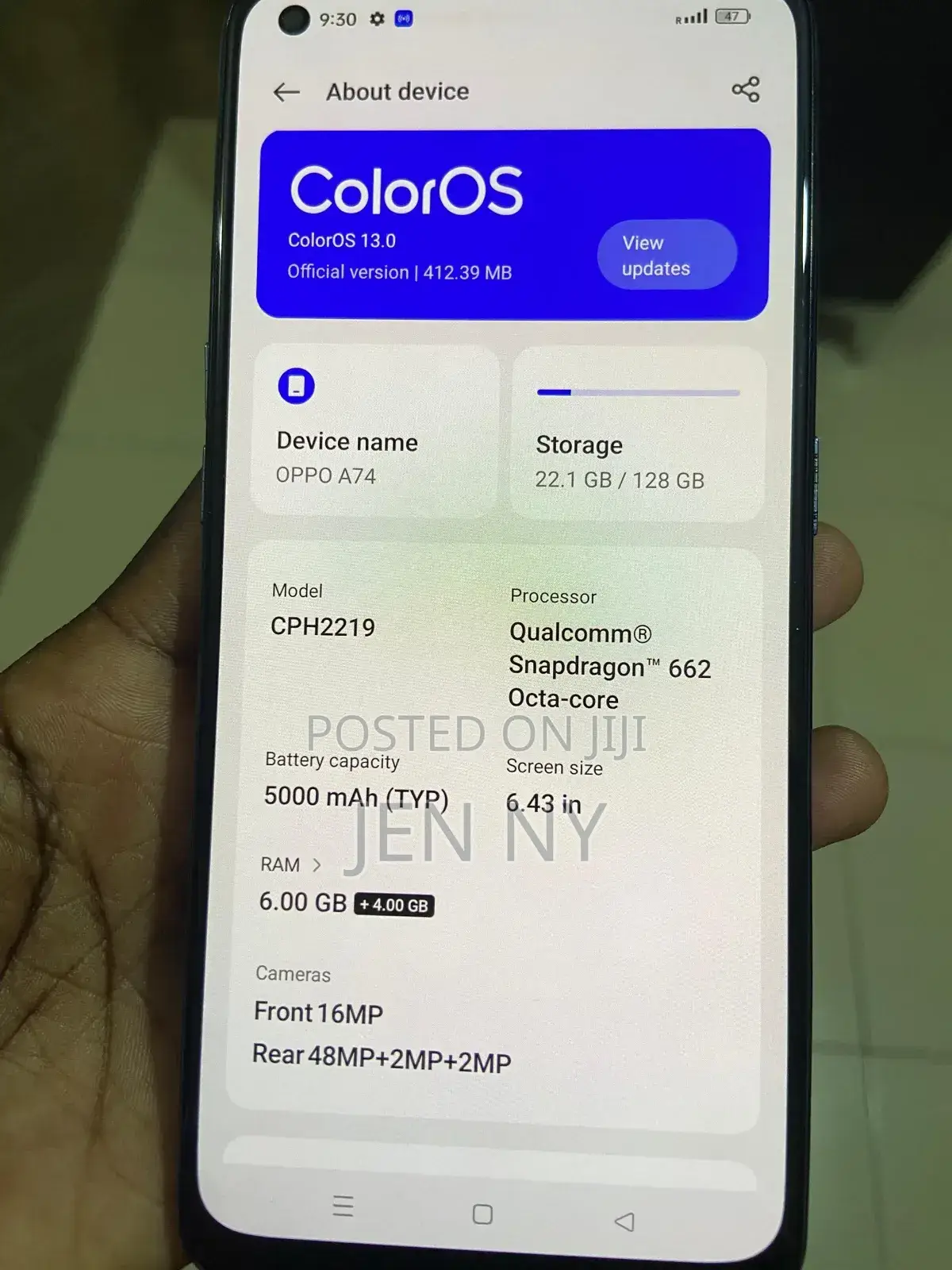 Oppo A74 128 GB Blue