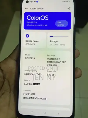 Oppo A74 128 GB Blue
